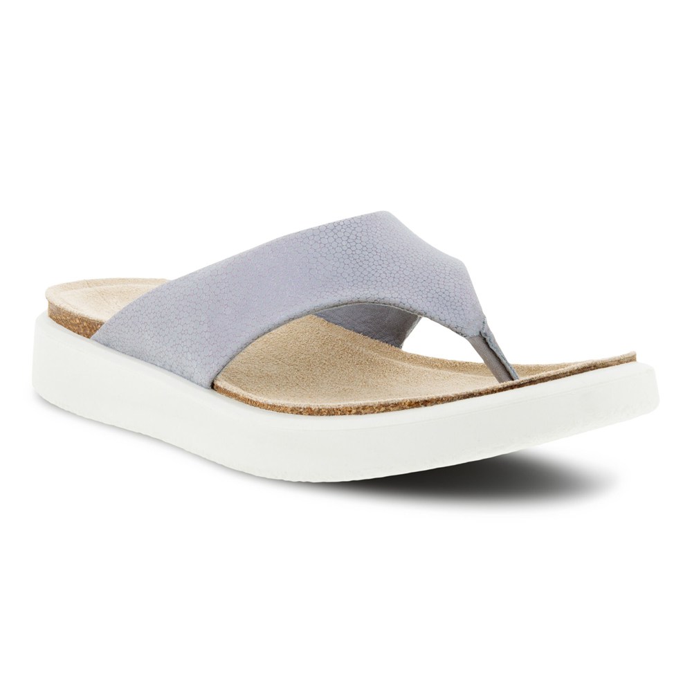 ECCO Womens Sandals Grey - Corksphere Thong - UAP-409528